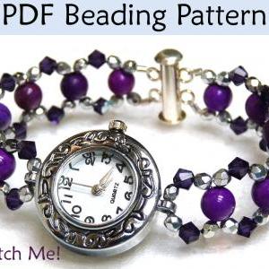 Beading Tutorial, Watch Bracelet Jewelry Pattern,..