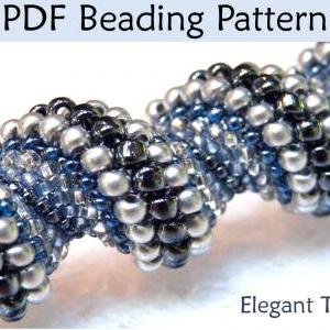 Download PDF Jewelry Pattern, Cellini Spiral, Tubular Peyote, Beaded Bracelet Patterns, Bracelets ...