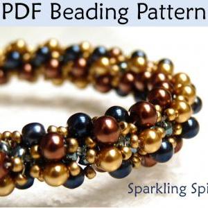 Jewerly Patterns, Beading Tutorial, Double Sprial..