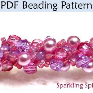 Jewerly Patterns, Beading Tutorial, Double Sprial..