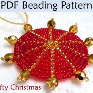 Beading Tutorial Pattern Christmas Ornament - Holiday Decoration ...