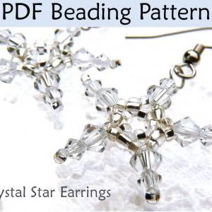 Beading Tutorial Pattern Earrings - Christmas..