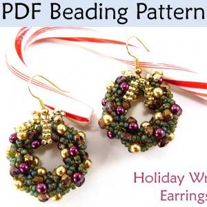 Christmas Earrings Beading Tutorial - Double..