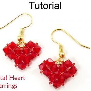 Beading Tutorial Pattern Earrings - Valentines..