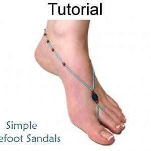 Beading Tutorial Pattern Barefoot Sandlas - Summer..