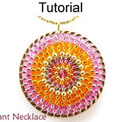 Beading Tutorial Pattern Necklace - Brick Stitch..