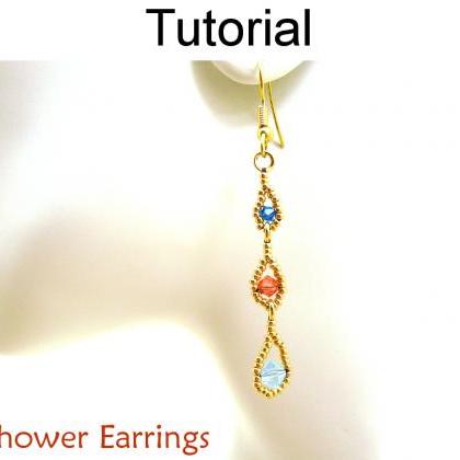Beading Tutorial Pattern Earrings - Crystal..