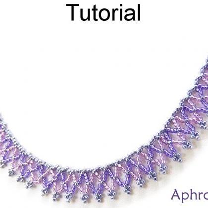 Beading Tutorial Pattern Necklace - Netting Stitch..