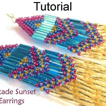 Beading Tutorial Pattern Earrings - Brick Stitch -..