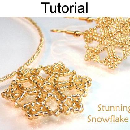 Beading Pattern Tutorial Necklace Earrings Set -..