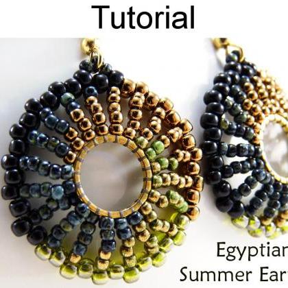 Beading Tutorial Pattern Earrings - Jewelry Making..