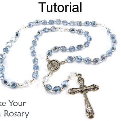 Beading Tutorial Pattern - Beaded Rosary - Cross..