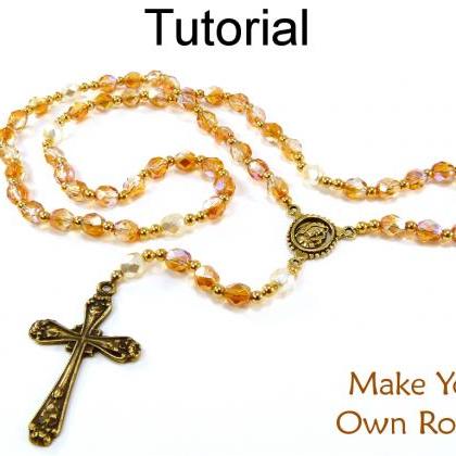 Beading Tutorial Pattern - Beaded Rosary - Cross..