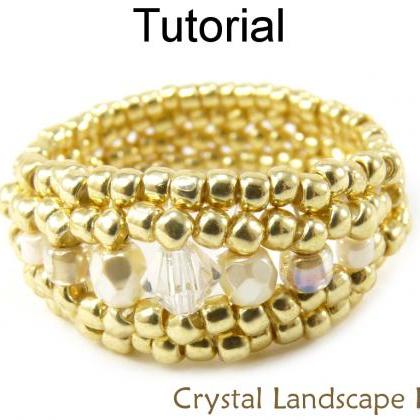 Beading Tutorial Ring - Herringbone Stitch - Simple Bead Patterns ...