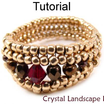 Beading Tutorial Ring - Herringbone Stitch - Simple Bead Patterns ...