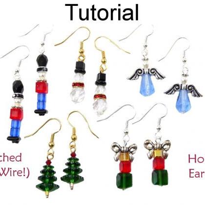 Christmas Earrings Beading Tutorial - Easy..