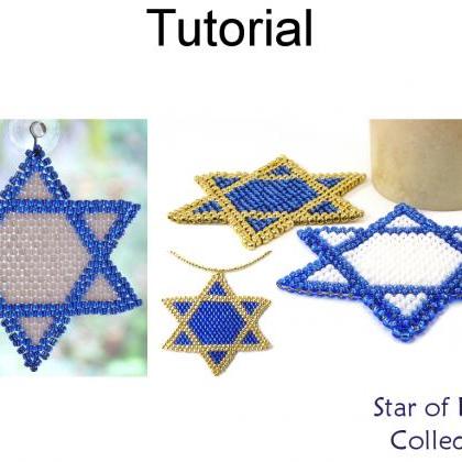 Beading Tutorial Pattern - Jewish Star Of David -..