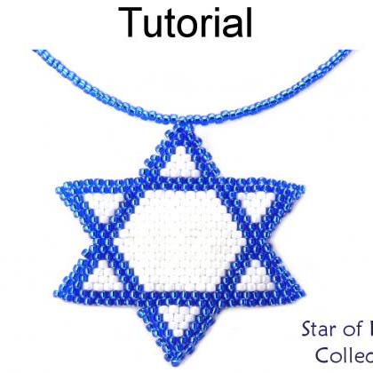 Beading Tutorial Pattern - Jewish Star Of David -..