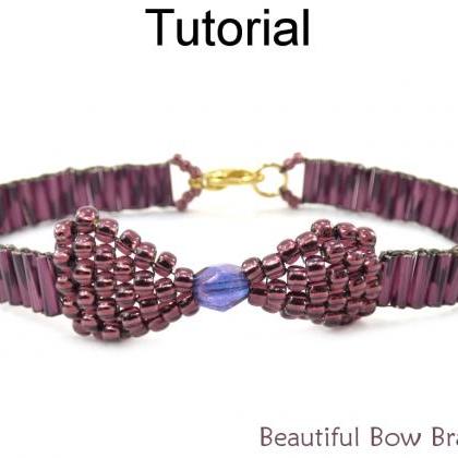Bracelet Beading Tutorial Pattern - Beaded Bow..