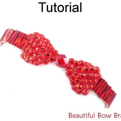 Bracelet Beading Tutorial Pattern - Beaded Bow..