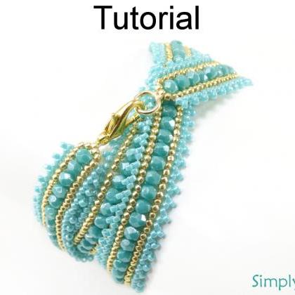 Beading Tutorial Pattern - Beaded Bracelet - Herringbone Stitch ...