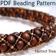 Beading Tutorial, Beadweaving Patterns, Bead Stitching, Necklace Bracelet Jewelry Pattern, Beading Pattern, Instructions, Netted Stitch #459