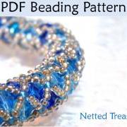 Necklace Beading Patterns, Beadweaving Instructions, Bead Stitching, Jewelry Patterns, Bead Tutorial, Necklaces, Netted Stitch