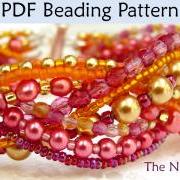 Beading Pattern, Bracelet Jewelry Tutorial, PDF Instructions, Multistrand Beaded Bracelet, Direction, Braided Woven Jewelry #1500
