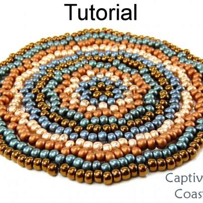 Beading Tutorial Pattern Coasters - Home Decor Gifts - Simple Bead Patterns - Captivating Coasters #711