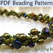 Necklace How To Beading Pattern PDF, Spiral Stitch, Pearl, Easy & Fast, Tutorial, Jewelry Patterns, Tutorials, Necklaces, Pearls, Seed Beads #349