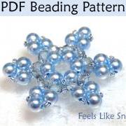 Beading Tutorial Pattern Necklace - Winter Snowflake Jewelry - Simple Bead Patterns - Feels Like Snow #379