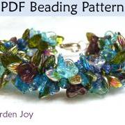 Flower Bracelet Beading Pattern Tutorial Jewelry Making PDF #1707