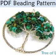 Beading Pattern Tree of Life Pendant Tutorial Beaded Jewelry PDF #1721