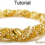Beading Pattern Tutorial Bracelet Necklace - Russian Spiral Stitch - Simple Bead Patterns - Terebridae #1843