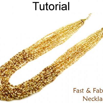 Beading Tutorial Pattern Multi-Strand Gradated Cone Necklace - Stringing - Simple Bead Patterns - Fast & Fabulous Necklace #14601