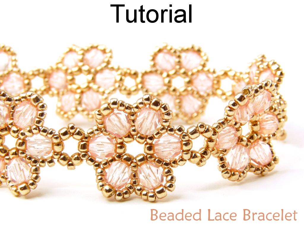 Beading Tutorial Pattern Bracelet - Beadweaving - Beaded Flowers Jewelry - Simple Bead Patterns - Beaded Lace #471