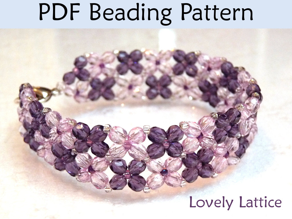 Jewelry Making Beading Pattern - Beaded Heart Bracelet Tutorial - Seed Beads  - Crystals - Simple Bea on Luulla
