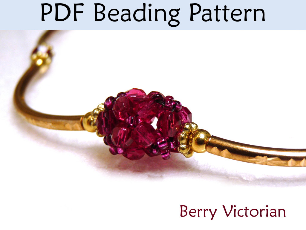 Beading Tutorial Pattern Necklace - Beaded Beads - Simple Bead Patterns - Berry Victorian #1611