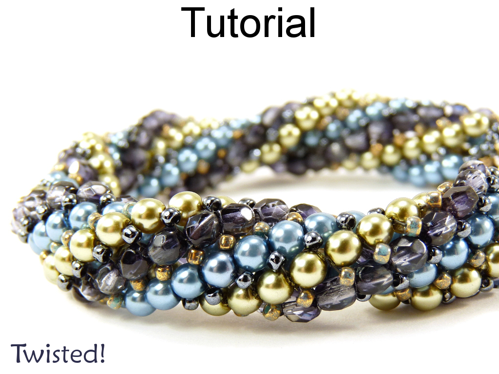 Beading Tutorial Pattern Bracelet Necklace Twisted Herringbone Stitch