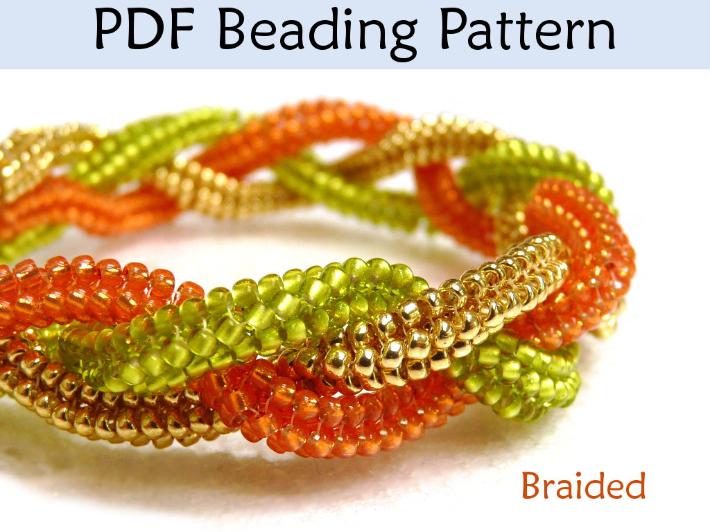 Beading Tutorial Pattern Bracelet - Tubular Herringbone Stitch - Simple Bead Patterns - Braided #1394