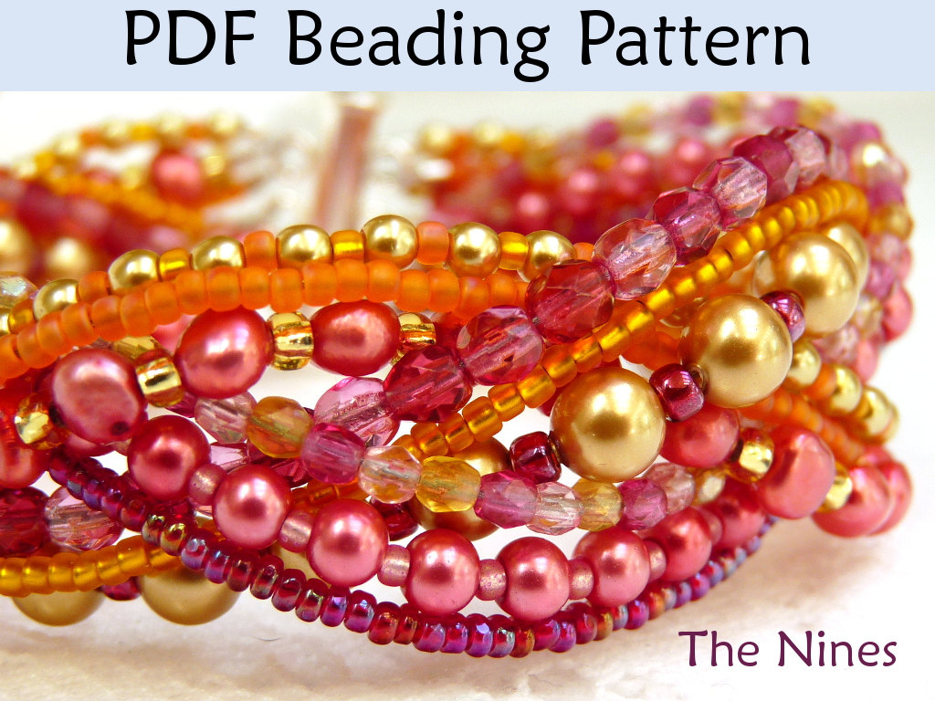 Bracelet Beading Tutorial Pattern - Multi-Strand - Simple Bead Patterns - The Nines #1500