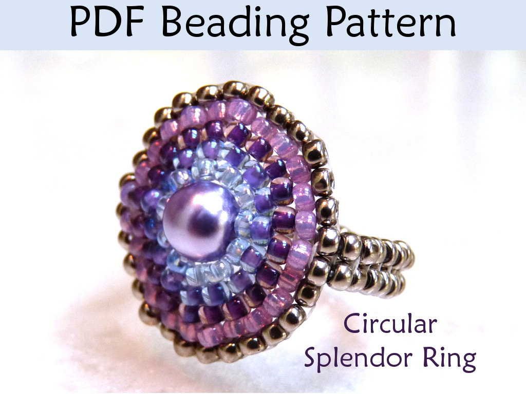 Beading Tutorial Pattern Beaded Ring Circular Brick Stitch Simple