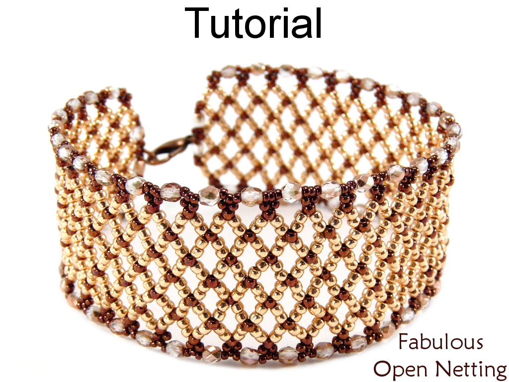 Beading Tutorial Pattern Bracelet - Netting Stitch - Simple Bead Patterns - Fabulous Open Netting #1292