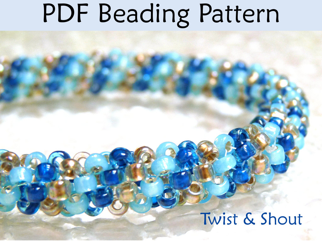 Beading Tutorial Pattern Bracelet Necklace - Tubular Peyote Stitch - Simple Bead Patterns - Twist & Shout #394