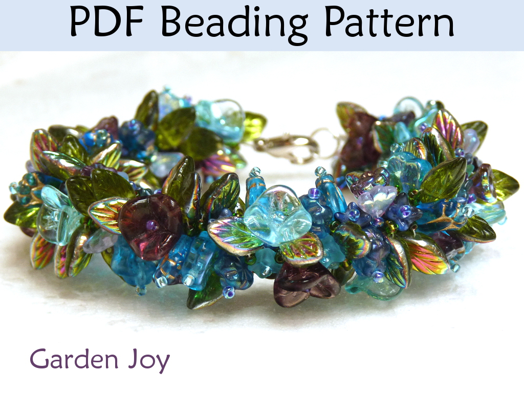 Beading Tutorial Pattern Bracelet Necklace - Fringe Stitch - Simple Bead Patterns - Garden Joy #1707