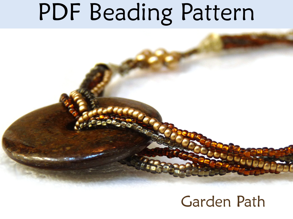 Beading Tutorial Pattern Necklace - Multi-strand Beaded Jewelry - Simple Bead Patterns - Garden Path #1877