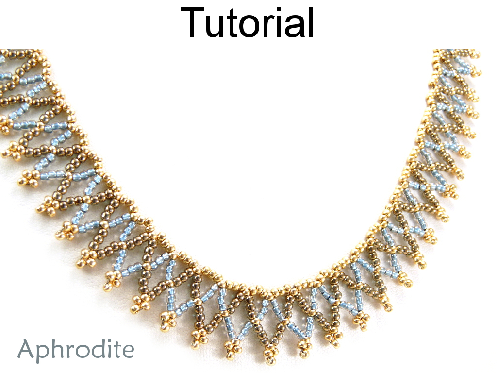 Beading Tutorial Pattern Necklace - Netting Stitch - Simple Bead Patterns - Aphrodite #11238