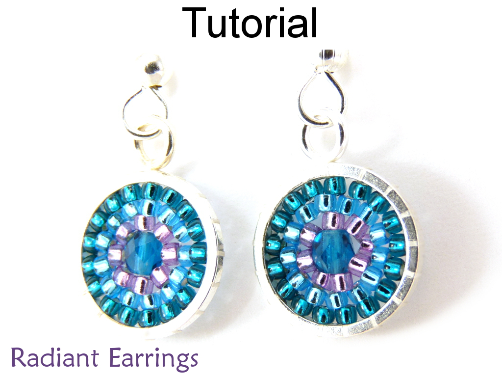 Beading Tutorial Pattern Earrings - Circular Brick Stitch - Simple Bead Patterns - Radiant Earrings #11339
