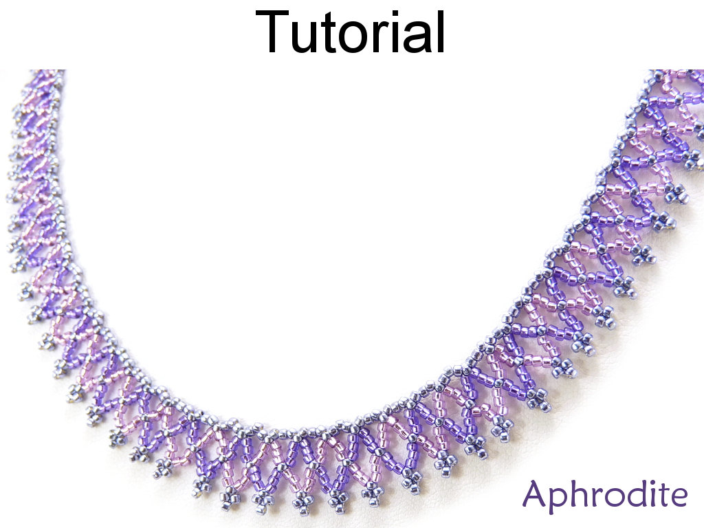 Beading Tutorial Pattern Necklace - Netting Stitch - Simple Bead Patterns - Aphrodite #11238