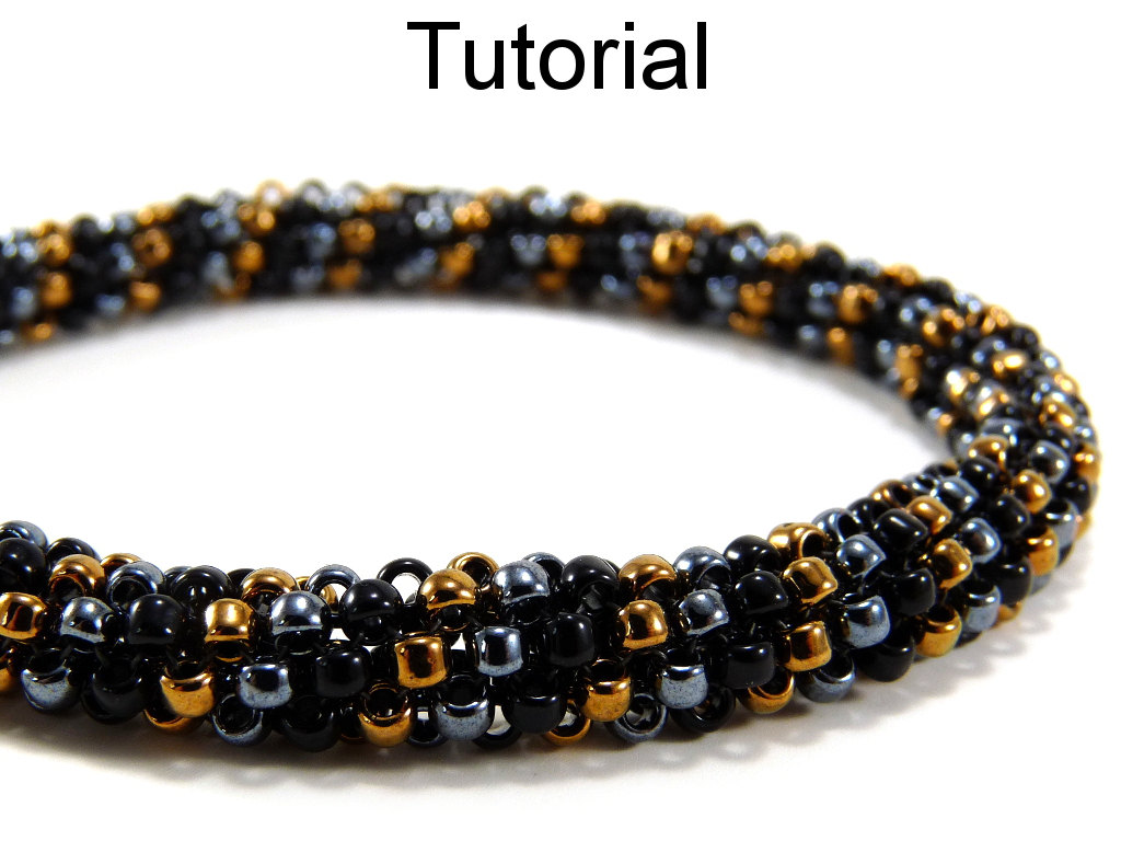 Beading Tutorial Pattern Bracelet Necklace - Tubular Peyote Stitch - Simple Bead Patterns - Twist & Shout #394